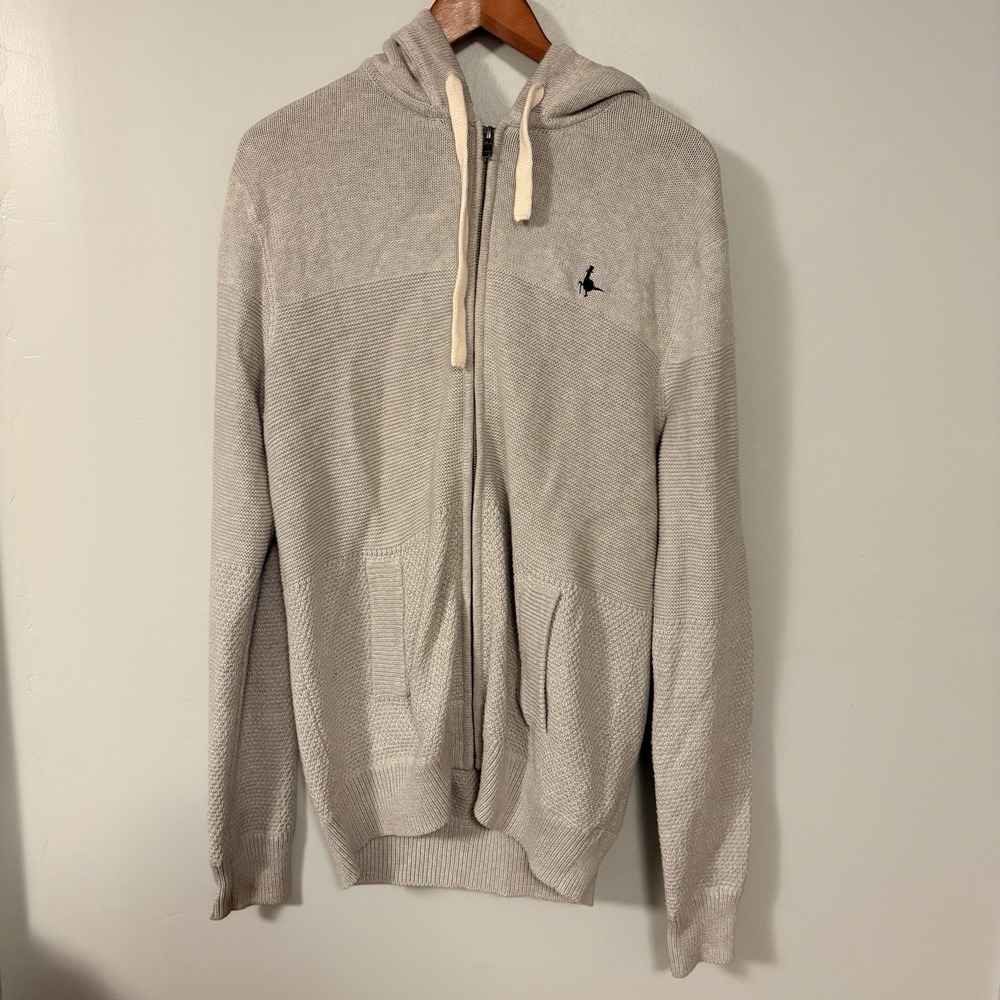 Jack Wills Mens Grey Sweatshirt Full Zip Cardigan Hooded Size M